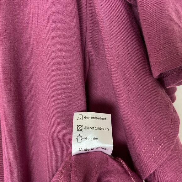 Auslook NEW Women's Knit Top Size 2X Pink Stretch Ruffled Sleeves - Picture 5 of 6